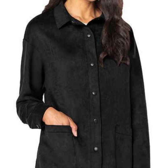 Well Worn Ladies' Soft Faux Suede Jacket, Size M Black - Picture 1 of 6